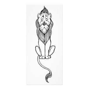 Carte Publicitaire Magicien de Oz vintage, Lion peureux