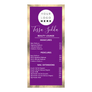 Carte Publicitaire Manucure Manucure Manucure Pedicure or rose VIP