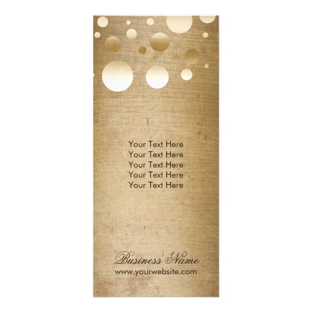 Carte Publicitaire Maquillage Artiste Gold Confetti Dots Grunge (Devant)