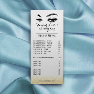 Carte Publicitaire Maquillage Artiste Gold Parties scintillant Salon