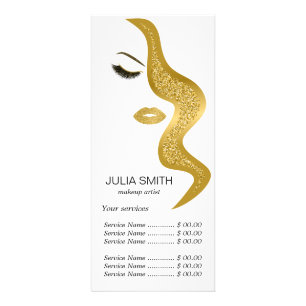 Carte Publicitaire Maquillage avec effet parties scintillant