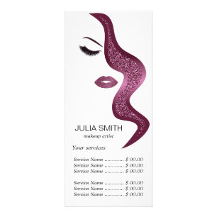 Carte Publicitaire Maquillage avec effet parties scintillant