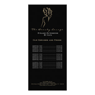 Carte Publicitaire Maquillage Beauté Salon Nom Black Spa Logo Black G