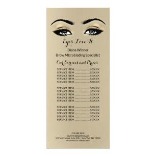 Carte Publicitaire Maquillage Beauté Salon Nom Microblanding Lashes