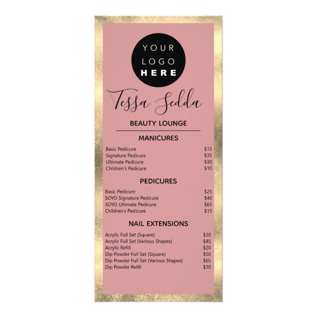 Carte Publicitaire Maquillage cheveux ongles Manucure Pedicure Blush  (Devant)