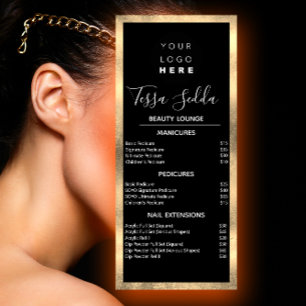 Carte Publicitaire Maquillage des cheveux cloue la manucure pédicure