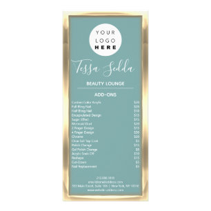 Carte Publicitaire Maquillage des cheveux Manucure des ongles Pedicur