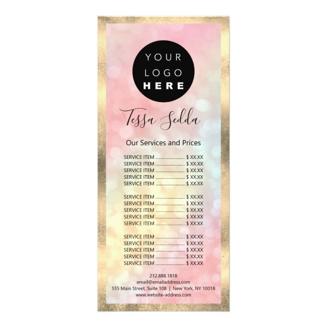 Carte Publicitaire Maquillage des cheveux Soins de la peau Logo Beaut (Dos)