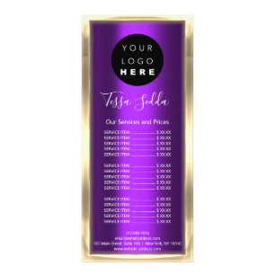 Carte Publicitaire Maquillage des cheveux Soins de la peau Logo Gold