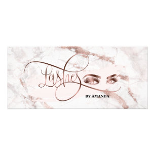 Carte Publicitaire Maquillage Eyebrow Eyes Lashes Rose Gold Prix
