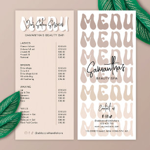 Carte Publicitaire Maquillage Super Retro Beige Salon Artiste Prix