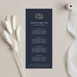 Carte Publicitaire Marine & Gold Lotus Prix ou services Spas