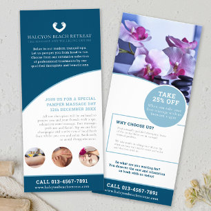 Carte Publicitaire massage spa bien-être marketing promotionnel