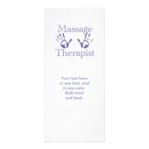 Carte Publicitaire Massage therapist hand prints
