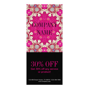 Carte Publicitaire massothérapeute fuchsia bohémienne chakra Yoga