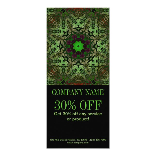 Carte Publicitaire massothérapeute holistique Yoga Mandala (Devant)