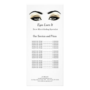Carte Publicitaire Mèches de Microblanding de nom de salon de beaut