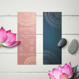 Carte Publicitaire Méditation Yoga Instructeur Gold Mandala Tarifs
