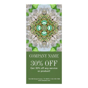 Carte Publicitaire moderne hanche vert losange mode girly