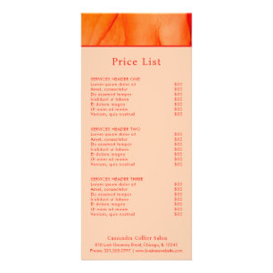 Carte Publicitaire Moderne rouge orange Abstrait élégant
