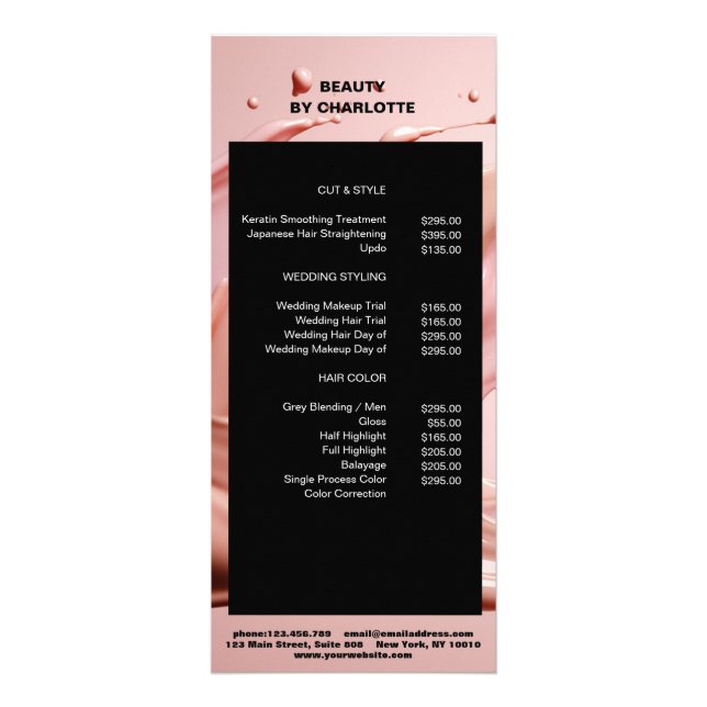 Carte Publicitaire Moderne, salon, maquillage, photo de beauté (Devant)