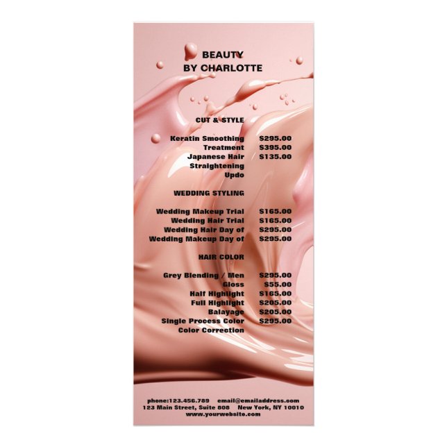 Carte Publicitaire Moderne, salon, maquillage, photo de beauté (Devant)