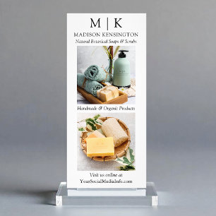 Carte Publicitaire Monogramme minimaliste ou ajout de logo Photo Busi