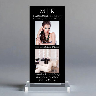 Carte Publicitaire Monogramme minimaliste ou ajouter un logo Business