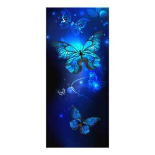 Carte Publicitaire Morpho Butterfly in the Dark Background