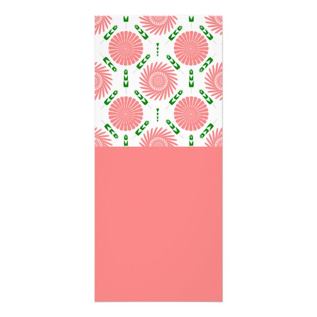 Carte Publicitaire motif aux fleurs roses (Devant)
