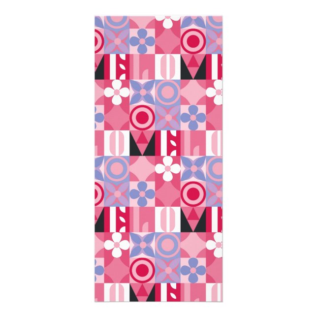 Carte Publicitaire motif d'impression géométrique rétro (Devant)