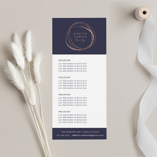 Carte Publicitaire Or Rose Abstrait Faux   Tarification ou services