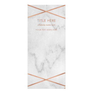 Carte Publicitaire Or rose de Faux géométrique sur le marbre