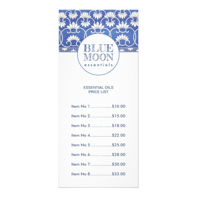 Carte Publicitaire Papier à en-tête Monogramme Bleu Fumé Artisan (Devant)