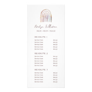 Carte Publicitaire Parties scintillant aquarelle arc-en-ciel liste de