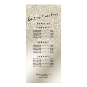 Carte Publicitaire parties scintillant de perles moderne ivoire ombre