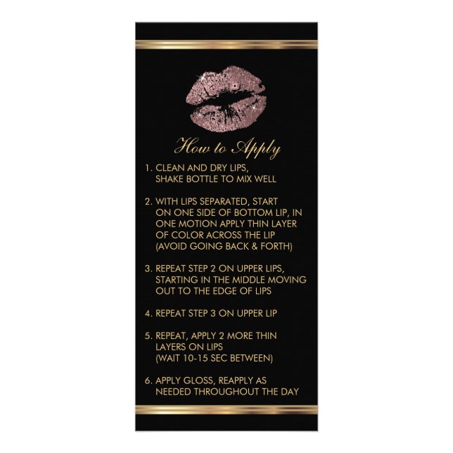 Carte Publicitaire Parties scintillant Dusty Rose Instructions (Devant)