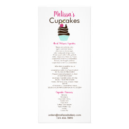 Carte Publicitaire Petit gâteau à la mode de cerise de chocolat de