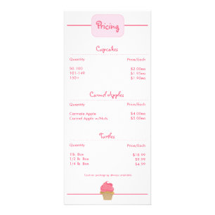 Carte Publicitaire Petit gâteau Rackcard de boulangerie