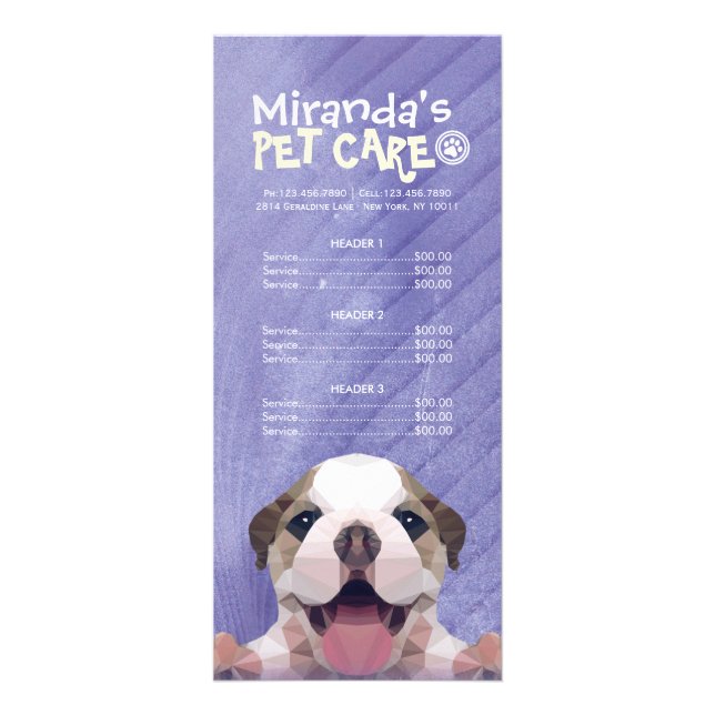 Carte Publicitaire Petit Poly Chien Entretien pour animaux de compagn (Devant)