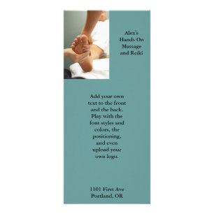 Carte Publicitaire Photo de massage de pied