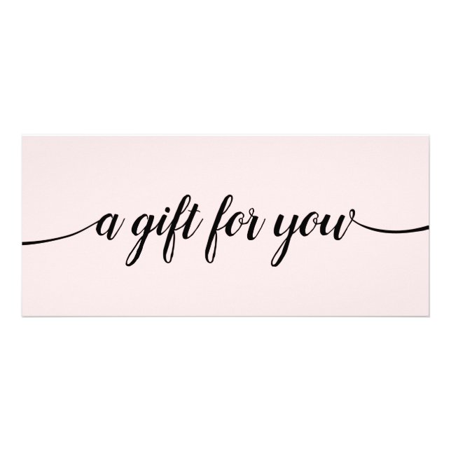 Carte Publicitaire Pink Script Calligraphy Salon Sp certificat cadeau (Devant)
