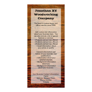 Carte Publicitaire Planche en bois mazoutée Personnalisée Personnal