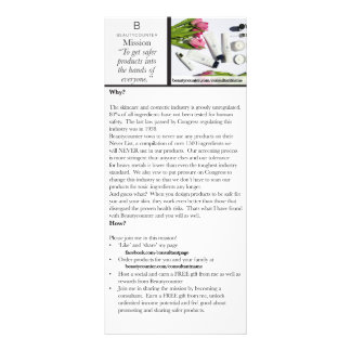 Carte Publicitaire Plaquette de l'information de Beautycounter