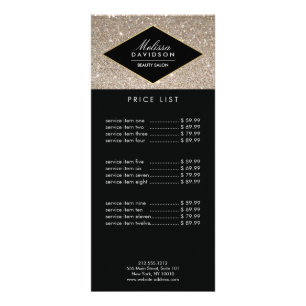 Carte Publicitaire Platine Parties scintillant et beauté glamour