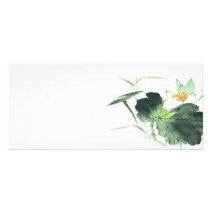 Carte Publicitaire Pond Lotus Peace / Peinture à pinceau chinoise