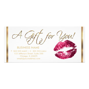 Carte Publicitaire Pretty Hot Rose 💋 Lipstick - Certificat cadeau