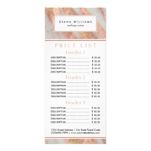 Carte Publicitaire Prix Abstrait de marbre rose pétillant
