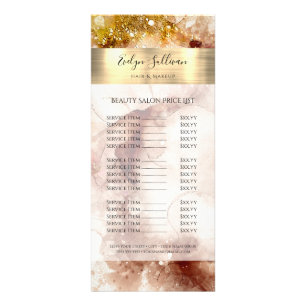 Carte Publicitaire Prix de l'aquarelle parties scintillant or Brown