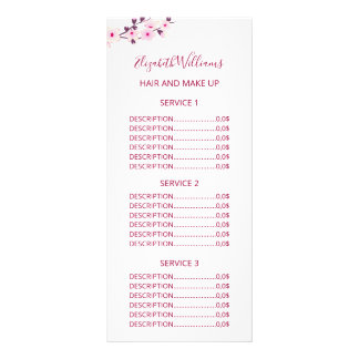 Carte Publicitaire Prix de service Fleur de Cerisier Rose Blanc